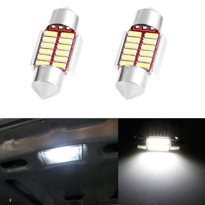 2 шт. 31 мм 4014 12Smd C5W автомобильный светодиодный светильник Canbus купольная внутренняя лампа для чтения