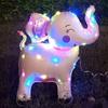Square Shape Cartoon Animal Balloon With Wheels Luminous Balloon  Birthday Decoration
