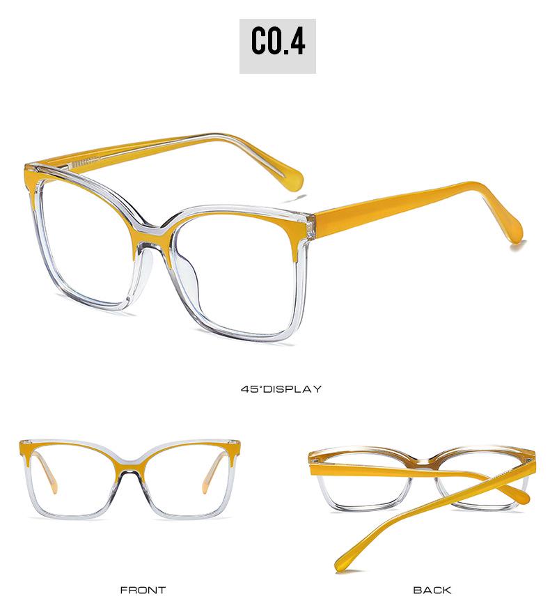 TR HD Очки «кошачий глаз» с защитой от синего света: Стильный европейский и американский тренд колор-блок