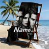 Custom Name Personalized The Vampire Diaries Print Beach Towel, for Trip Camping Beach Party Home Decor, Birthday Gift for Family & Friends