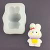 3D мультяшный кролик, силиконовая гибкая форма для пищевых продуктов, глина, смола, керамика, конфеты, помадка, конфеты, шоколад, форма для мыла