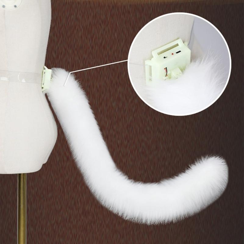 Костюмы для косплея животных Электрические подвижные Искусственный мех Кошки Лисы Хвост Пушистый хвост для вечеринки на Хэллоуин Аксессуар для костюма