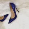 Snake Tail Dark Blue Fashionable High Heels, Sexy Party Shoes, Plus Size Women's Shoes 33-46