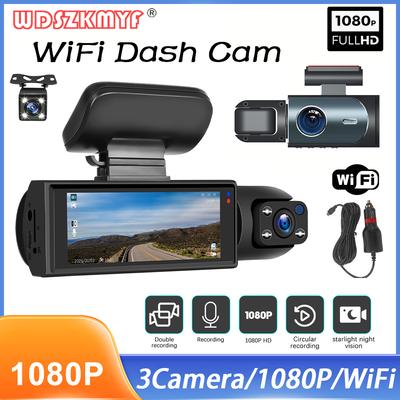 3-объективный 1080P WIFI двойная камера видеорегистратор для автомобилей автомобильная камера с ИК ночным видением, циклическая запись широкоугольный автомобильный видеорегистратор Came Black box