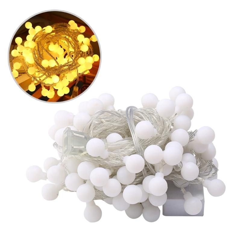 Светодиодные гирлянды-глобусы, теплый белый свет, соединяемые, декоративные гирлянды для улицы, дома, кемпинга