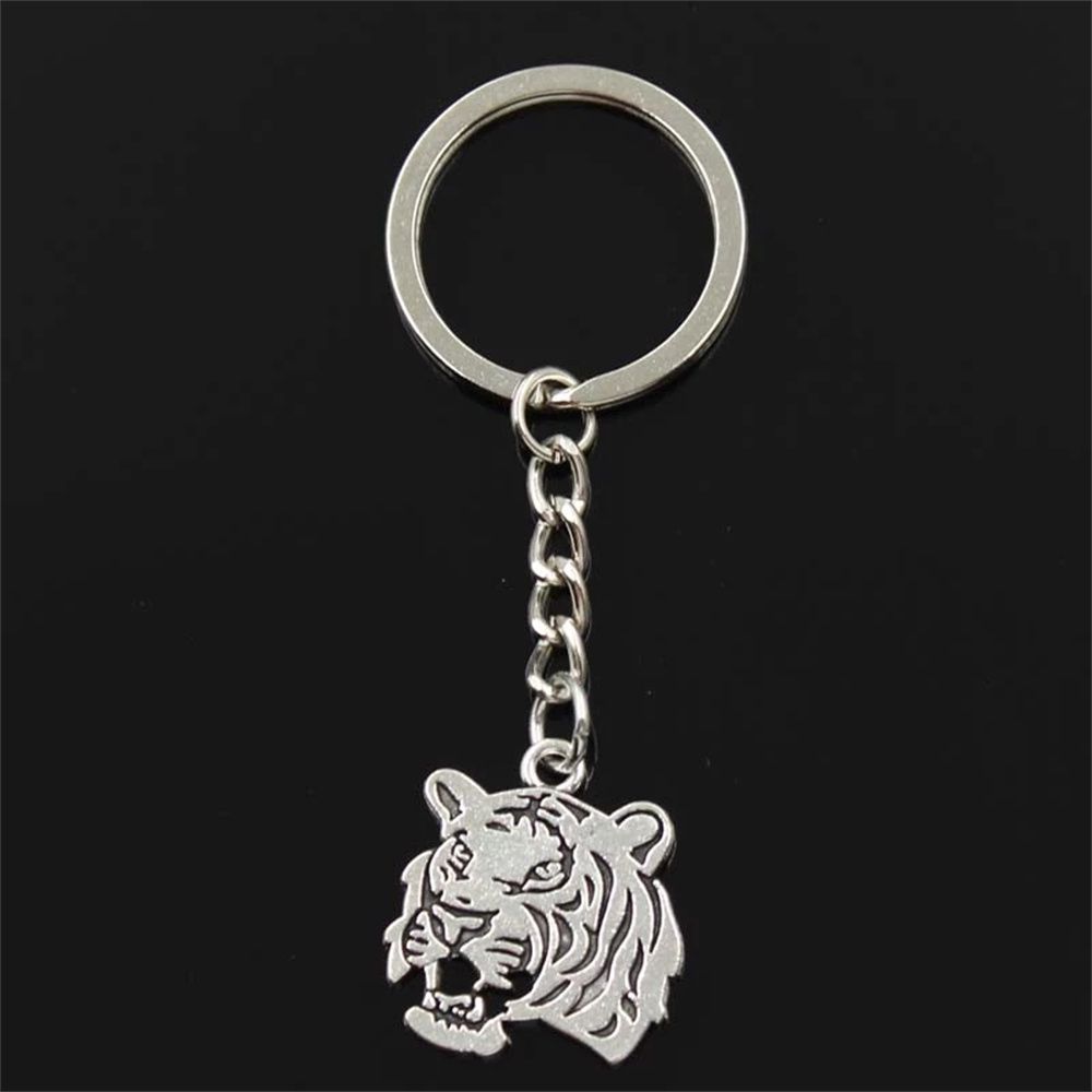 New Year 2022 Chinese Zodiac Tiger Keychains Festival Ornament Animals Tiger Head Tiger Keyrings