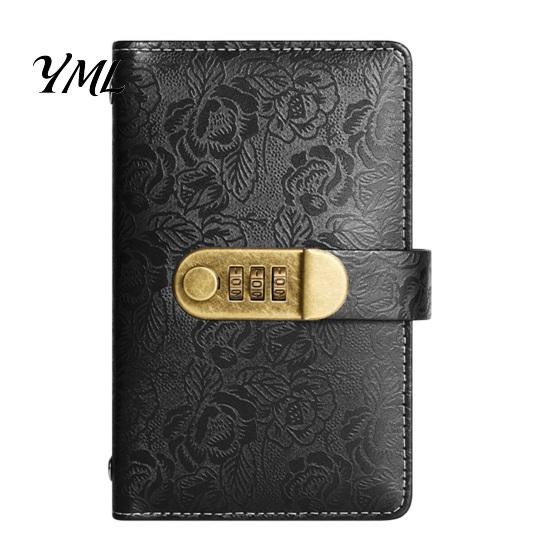 Security Cash Binder A6 Password Lock Budget Organizer, PU Leather And Relief Cover, Monthly Expense Tracker 100 Pocket Savings Challenge Booklet for
