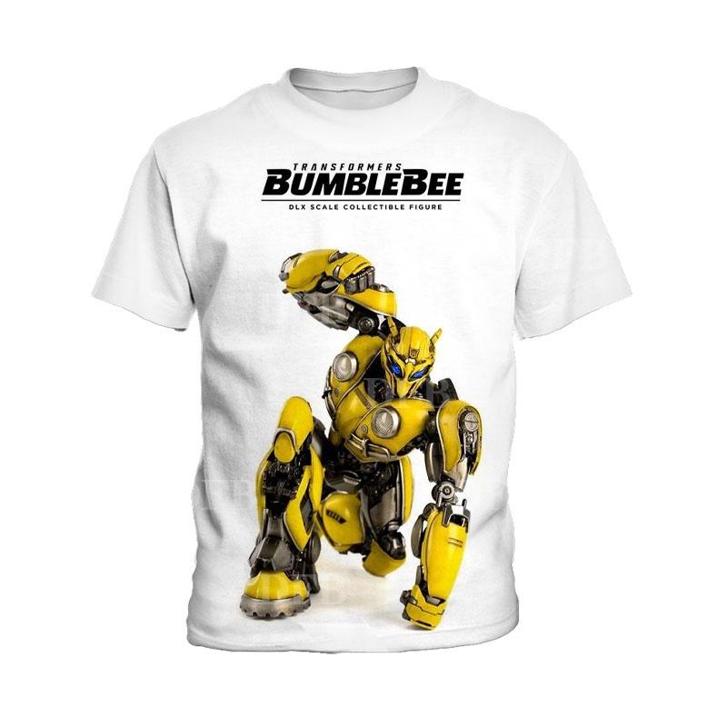 Футболка детская Transformers Bumblebee с 3D-принтом, летняя, новая, с короткими рукавами, для красивого мальчика, от 3 до 13 лет