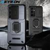 KEYSION Противоударный чехол для Samsung S24 FE 5G, слайдер, защитное кольцо для объектива камеры, подставка для телефона, чехол для Galaxy S24 FE 5G