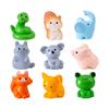 Мультфильм милый кролик лягушка свинья лиса животные фигурка миниатюрный пейзаж настольный орнамент смола ремесло домашний офис украшение