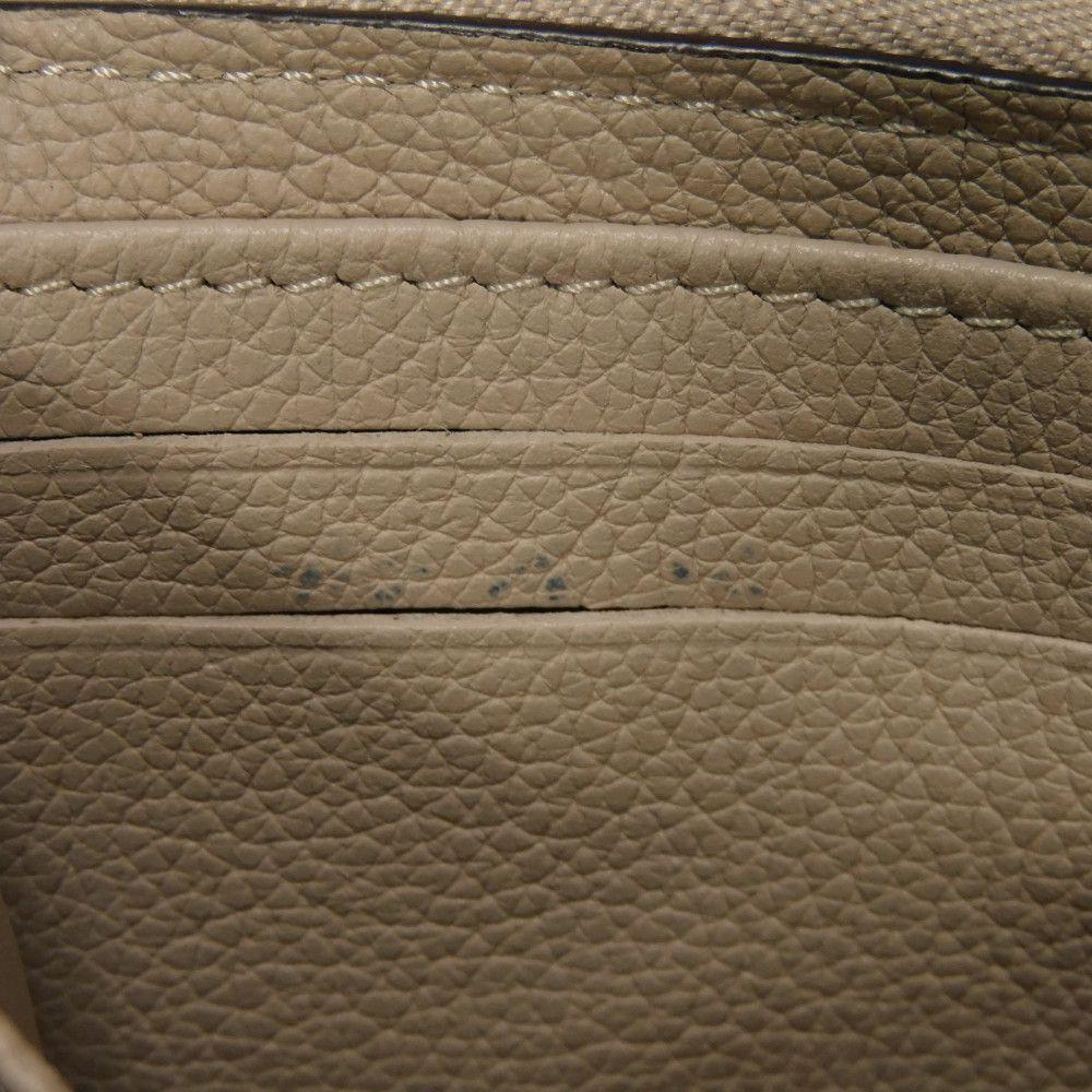 Б/у 12564 Кошелек Lockme на молнии по кругу M80100 7943 Логотип LV на молнии по кругу RFID Подпись LV Зеленый Унисекс из Японии ОРИГИНАЛ