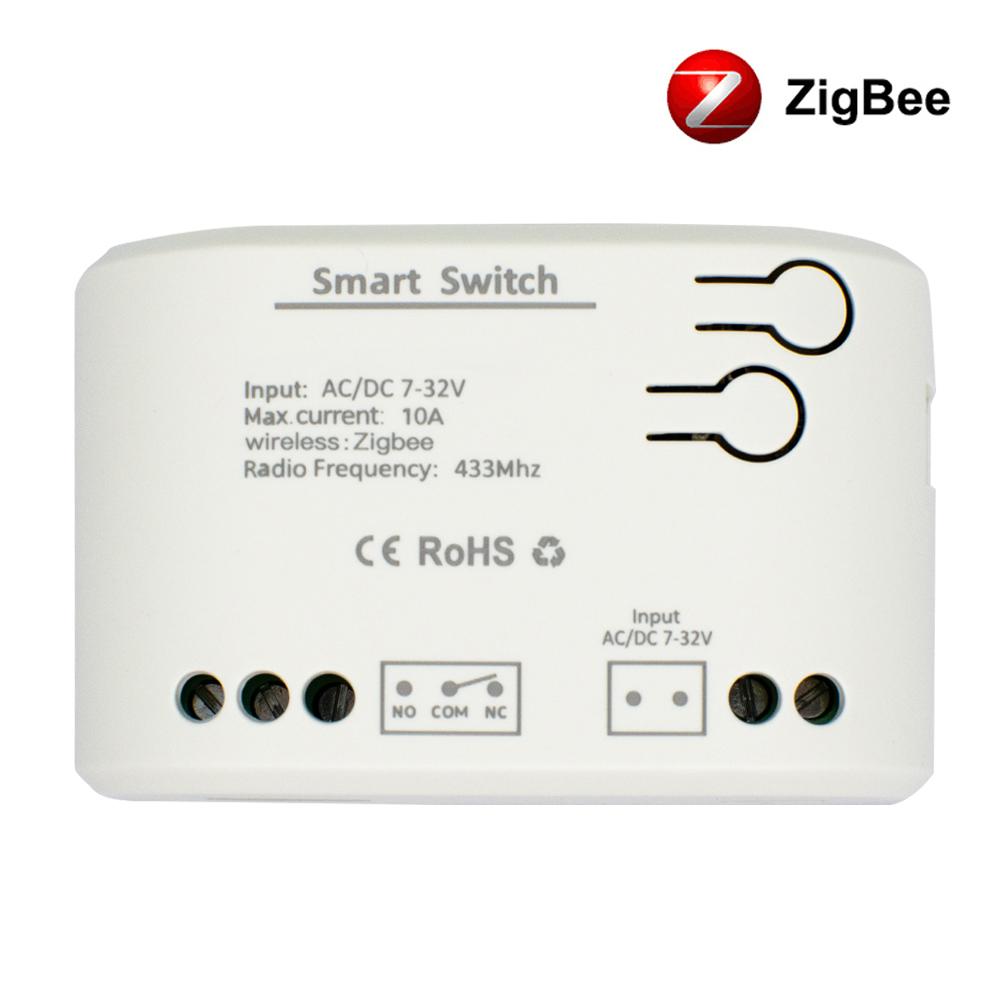 Zigbee Smart Relay Module Switch 1CH 12V 24V 220V 110V RF433 Wireless APP Remote Controller Work With Tuya/Smart-Life APP Alexa