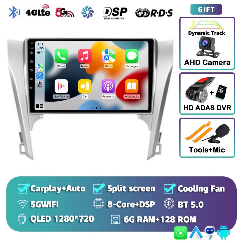 Android 14 Carplay Auto для Toyota Camry 7 XV 50 55 2011-2014 Автомобильный Радио Мультимедиа Видео Плеер Навигация Стерео GPS Нет 2din 4G