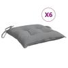 Coussins de chaise - vidaXL - 50x50x7 cm - Tissu Oxford - Imperméable - 6 pcs gris