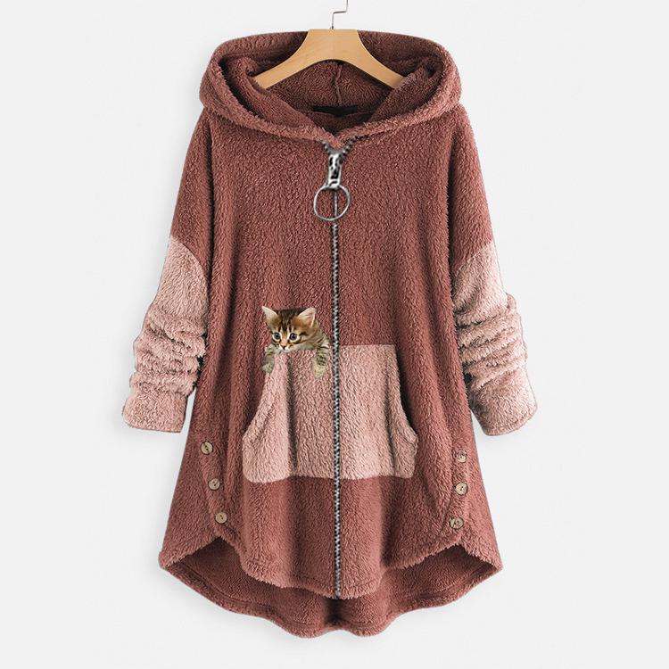 Spring & Autumn European/American Fashion Women's Loose Plush Hoodie