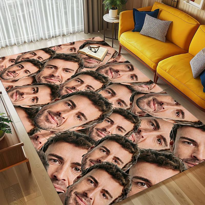 Face Collage Living Room Nonslip Area Rug Soft Carpet For Bedroom Game Playroom Sofa Office Home Decor Doormat Christmas Gift C926353