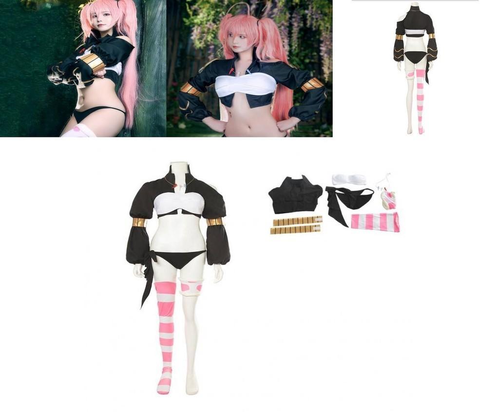 Слизь Реинкарнация Косплей Костюм Уничтожитель Демонов Милим Нава Платье Аниме Игра Ролевая Игра