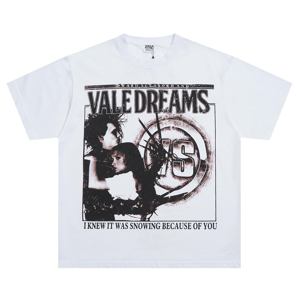 V539 Vale Forever DREAM Valley Sport SCISSORHANDS Футболка Летняя Уличная Модная Футболка