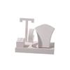 Tray Style Display Jewelry Display Stand Set PU Leather Necklace Display Bust  for Jewelry Display