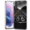 America Route 66 Phone Case for Samsung A54 A14 A24 A34 A17 A37 A57 A55 A35 A25 A15 A13 A23 A33 A53 A07 A05S A04S A03 A73 Galaxy