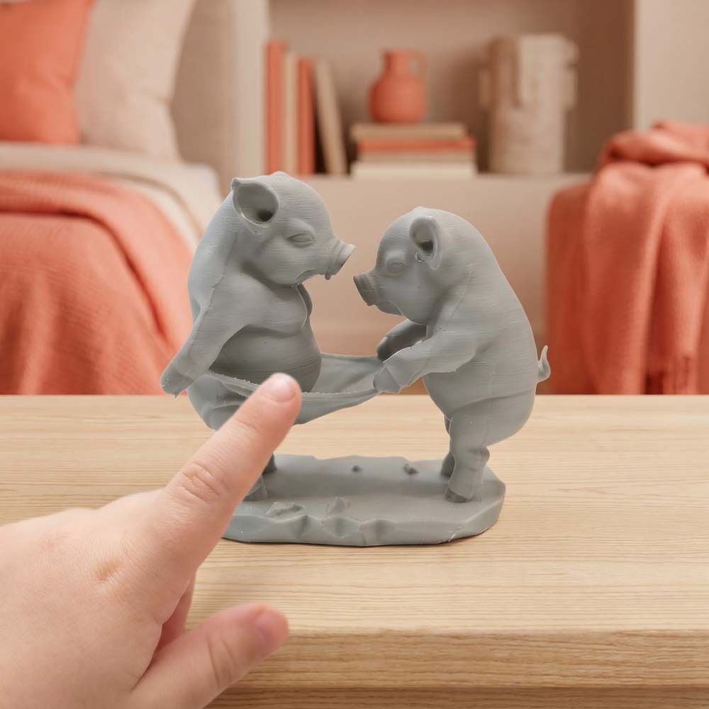 Decorations Cartoon Pig Figurine Creative Animal Pig Model Gifts 3D Printed Pig Toy  Desktop Use