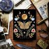 Vintage Leather Butterfly Theme Art Printed Journal Diary with Buckle Lock Old Pages Diary for Office Personal Use 17.78 Cm