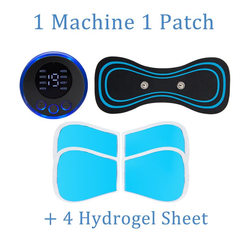 EMS Mini Electric Pulse Neck Masager LCD Display 8 Mode Cervical Massage Patch Muscle Pain Relief Tool Portable Body Massager