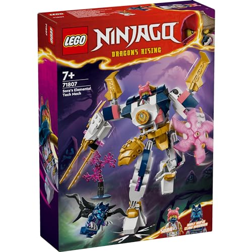 LEGO Ninjago Механический костюм Соры с элементом силы, Игрушка, Подарок на день рождения, Конструктор, Мальчики и девочки, Возраст 7, 8 и 9 лет, Ученики начальной школы, Битва