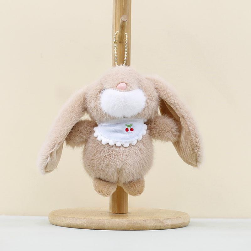 Adorable Plush Rabbit Pendant With Soft Pp Cotton Filling For Cute Bag Decoration