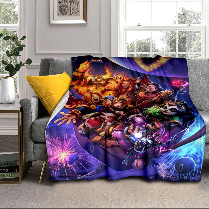 Warcraft game Blanket Flannel Blanket for bed, sofa, Camping, Hiking, Picnic Essentials, gift for family Fan gifts
