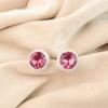 Драгоценный камень Розовый Турмалин Серебряные украшения 925 пробы Ручная работа Серьги-пусеты 0,53" EE-147-11