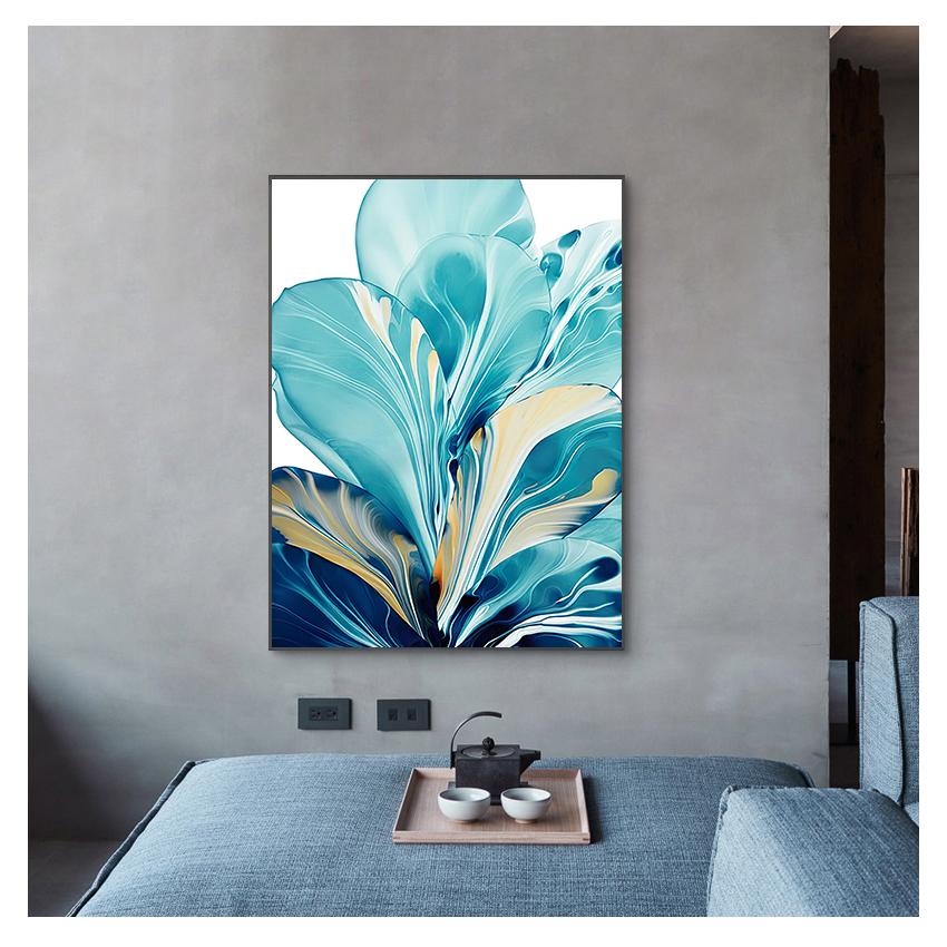 Настенная картина, картина на холсте, печать плакатов, настенные художественные фотографии, украшение для гостиной, цветок, большой лист, всплеск, абстрактная тема