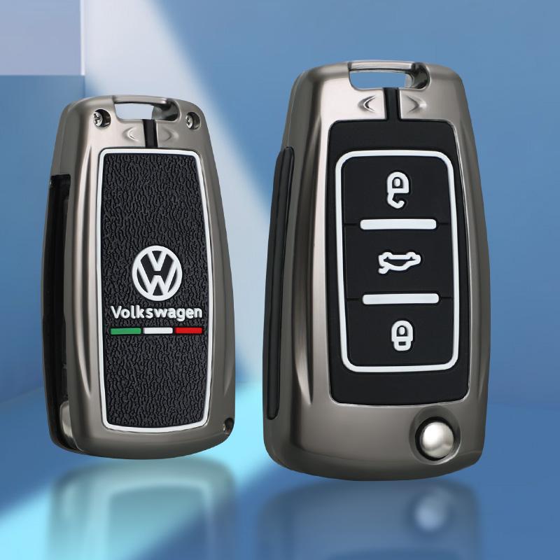 Zinc Alloy Silica gel Car Key Case Cover For Volkswagen VW Polo Golf Passat Tiguan Beetle Caddy T5 Up Eos Keychain AccessoriesNI5