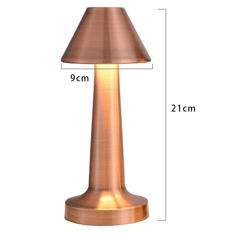 Bar Desk Lamp Table Lamp USB Charging Touch Retro Metal Desk Lamp Scene Decoration Night Lamp Atmosphere Lamp Tri Colored Light Reusable Ya644