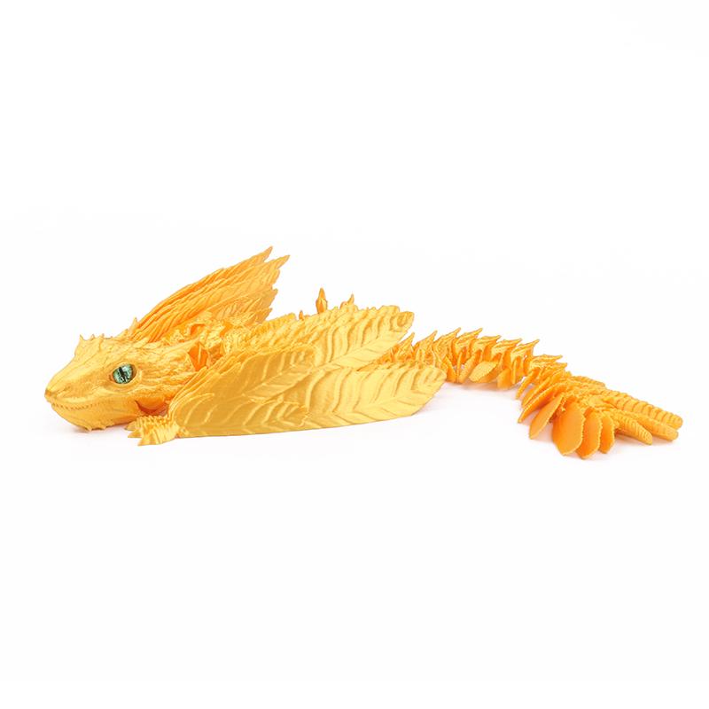 3D-печатный Дракон Пернатый Виверн Дракон Шарнирный Фиджет Дракон Декор для Дома и Офиса Настольная Игрушка