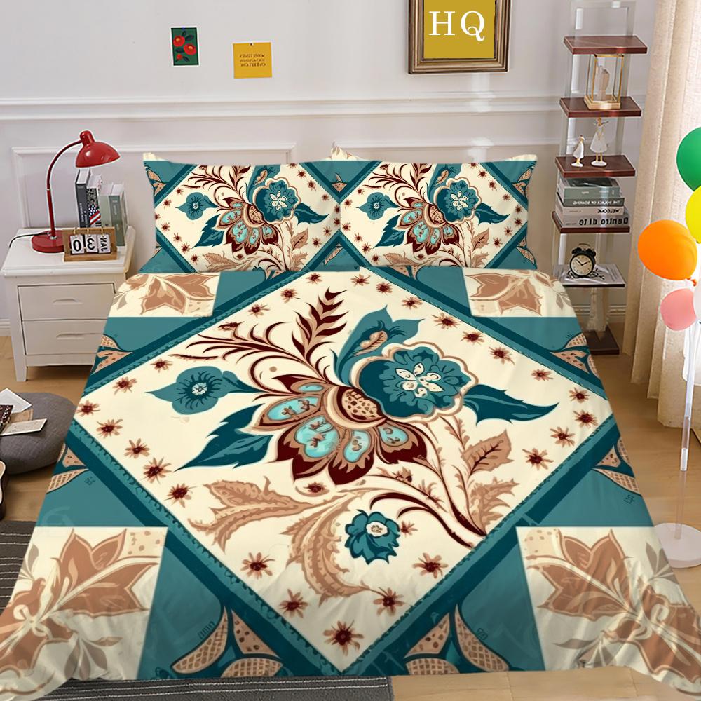 Декор спальни из микрофибры с красивым цветочным принтом, женское покрывало, королевский размер, домашнее постельное белье, костюм