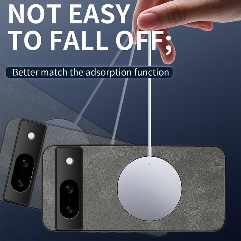 Кожаный чехол Lightning Retro для Google Pixel 8 / Google Pixel 8 Pro / Google Pixel 8A с поддержкой беспроводной зарядки MagSafe