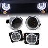 Front Fender LED Side Marker Light Turn Signal DRL Smoked for Jeep Wrangler JK