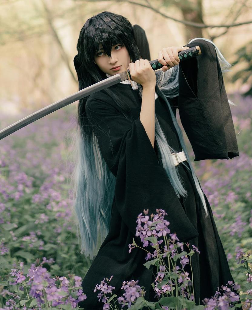 Муичиро Токито Косплей Костюм Демон Кимэцу но Яиба Косплей Муичиро Токито Косплей Муичиро Токито Косплей Касуми Дыхание Касуми Столб Демон