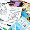 Creative Art Projects for Home 8PCS Halloween Cartoon Coloring Book, Cute Ghost And Pumpkin Illustrations, Thick Party Favors Paper Kids Set, Leisure