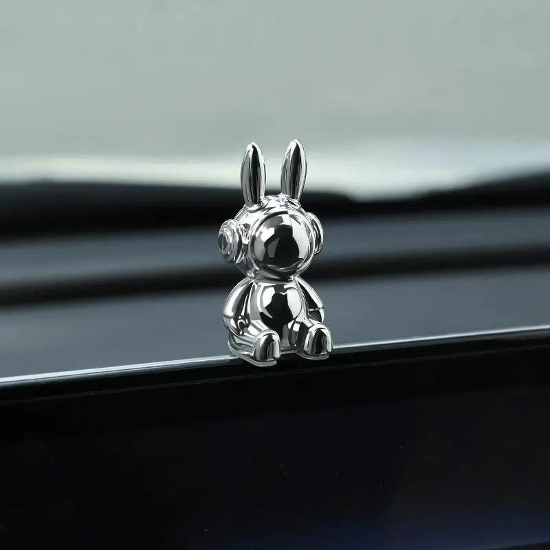 Cartoon Rabbit Bear Car Interior Decoration Center Console Decor Personality Room Table Desk Home Office Miniature Figurines