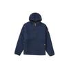 Solid Color Logo Outdoor Windproof Warm Hooded Cotton Jacket Men Jacket Blue A43MR-433