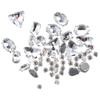 130 PCS Flatback Rhinestones for Crafts Mixed Shapes Rhinestone Applique  Dress