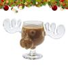 Christmas Vacation Moose Mug Christmas Reindeer Head Creative Elk Glass Wine Beer Water Juice Milk Glass