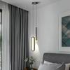 Modern Bedroom Bedside Pendant Lamp with Rotatable Spotlight for Picture Bedside Reading Lighting LED Suspension Hanging Light