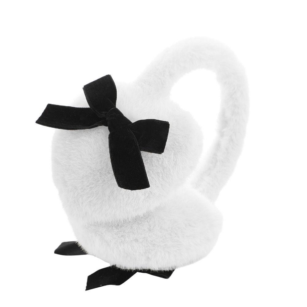 Милые японские плюшевые наушники из искусственного меха JK Sweet Thicken Y2k Bowknot, ветрозащитные наушники для велоспорта, зимние женские наушники