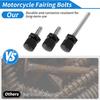 Windshield Bolts for Harley Davidson Touring Street Glide/Street Glide Specials 14-24 1 Pc Long Bolt 2 Pcs Short Bolts Aluminum Alloy Black