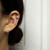 Stylish Women's Accessories: a Set of Three Silver Piercings