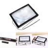 Foldable Portable A4 Rectangular 3x Reading Magnifying Glass With Led Light For Seniors Reading And Learning