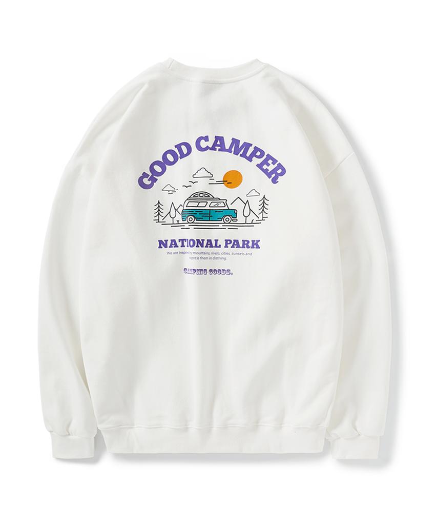 Толстовка Peullukeu Good Camper Слоганом Белая Fmt3050-Z